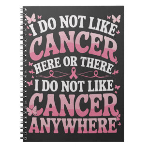 Caderno Espiral Eu Não Gosto De Cancer Aqui Ou Lá