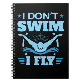 Caderno Espiral Eu não Natação que eu voe borboleta