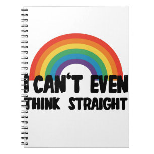 Caderno Espiral Eu Não Posso Nem Pensar Reto Farto Orgulho Gay