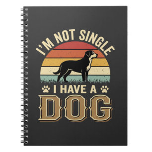 Caderno Espiral Eu Não Sou Solteiro Amante De Cachorro Vintage