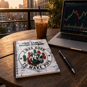 Caderno Espiral Eu Nasci para Fazer Pips Urso de Textura Áspera Tr