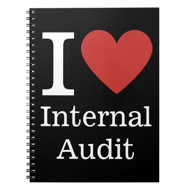 Caderno Espiral Eu ❤️ O Bloco De Notas De Auditoria Interna (Frente)