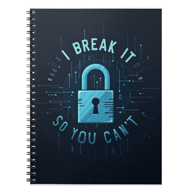 Caderno Espiral Eu o quebro para que você não possa (Frente)