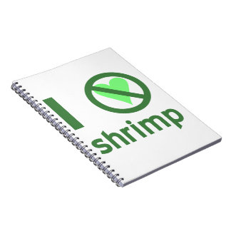 Caderno Espiral Eu Odeio Camarão