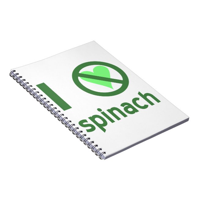 Caderno Espiral Eu Odeio Espinafre Sem Amor (Lado Direito)