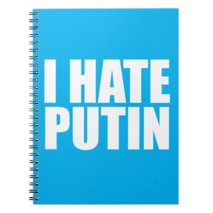 Caderno Espiral Eu odeio Putin