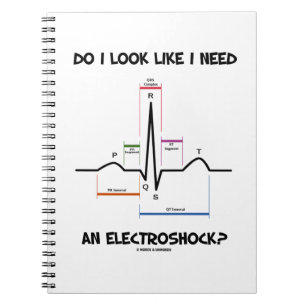 Caderno Espiral Eu olho como eu preciso um Electroshock? EKG ECG