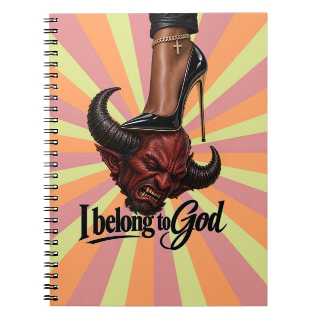 Caderno Espiral Eu pertenço a Deus (Frente)