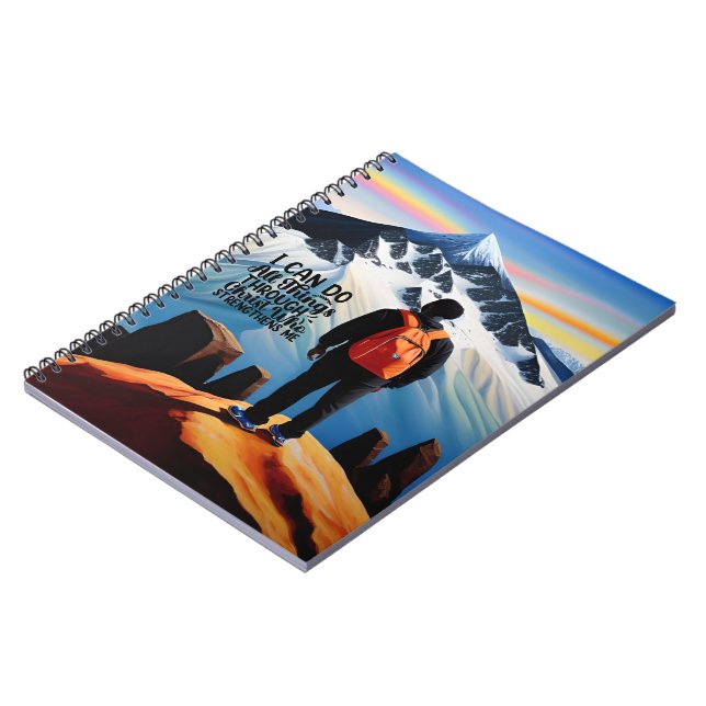 Caderno Espiral Eu Posso Fazer Todas As Coisas Notebook Motivacion (Left Side)