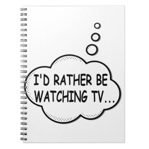 Caderno Espiral Eu Preferencialmente De Assistir TV