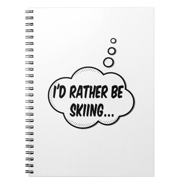 Caderno Espiral Eu Preferencialmente De Esquiar (Frente)