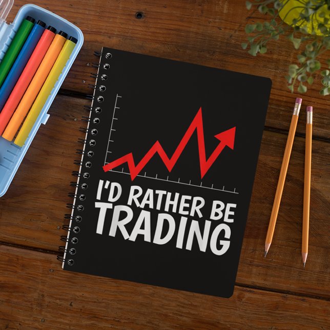Caderno Espiral Eu preferencialmente estar trocando o Gráfico de D (I'd rather be trading Daytrading Chart Spiral Notebook)