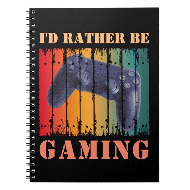 CADERNO ESPIRAL EU PREFERIA ESTAR JOGANDO (Frente)