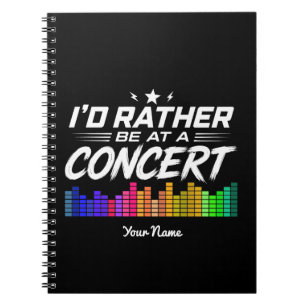 Caderno Espiral Eu Preferiria Estar Em Um Concerto Engraçado Amor