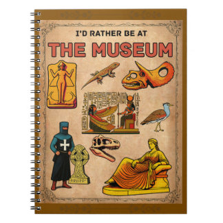 Caderno Espiral Eu Preferiria Estar no Museu