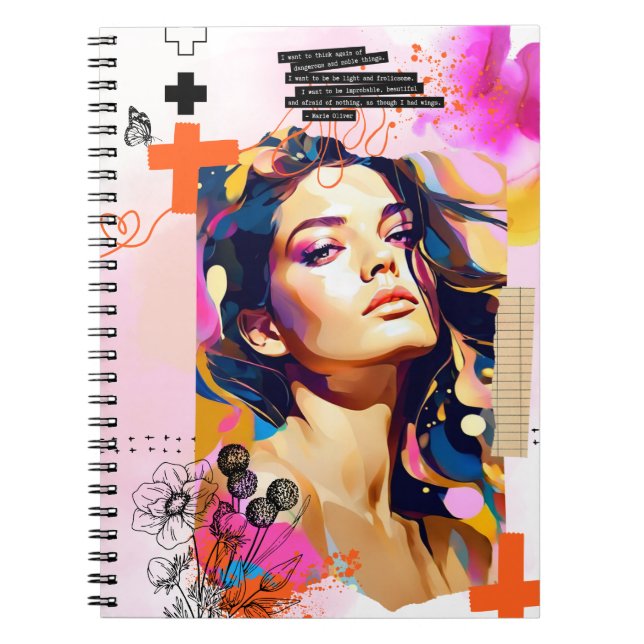 Caderno Espiral Eu quero fazer coisas Diário de notebook (Frente)