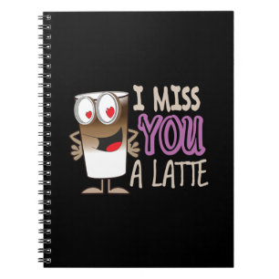 Caderno Espiral Eu sinto saudades de você.