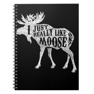 Caderno Espiral Eu Só Gosto Muito De Moose OK