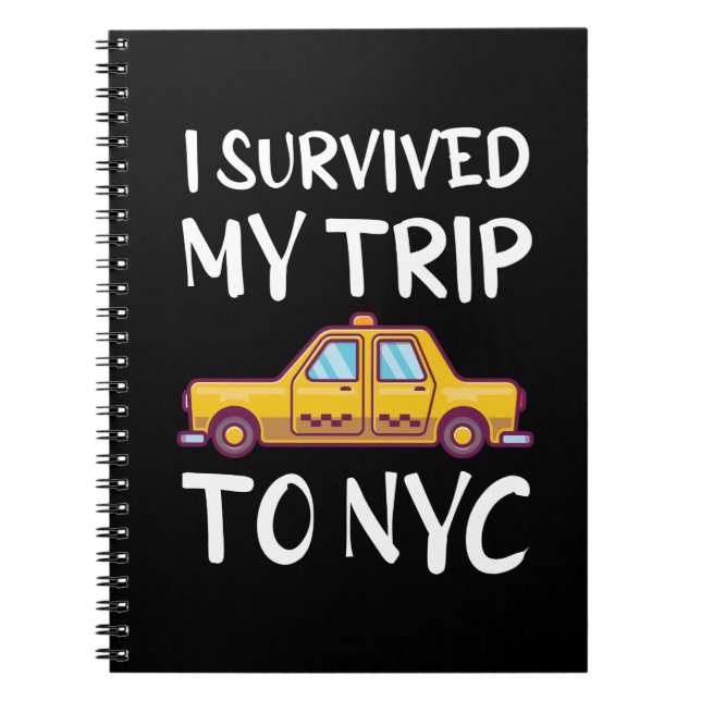 Caderno Espiral Eu Sobrevivi À Minha Viagem À NYC (Frente)