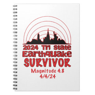 Caderno Espiral Eu sobrevivi ao Triplo Estado do Terremoto NYC 202