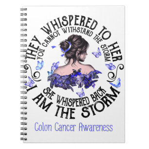 Caderno Espiral Eu Sou A Consciência Do Cancer De Tempestade Colo