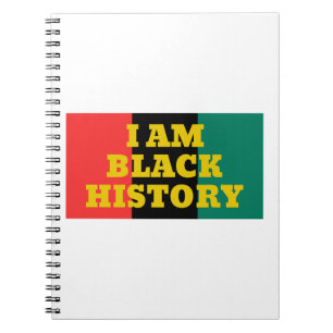 Caderno Espiral Eu sou a história negra em fontes Douradas