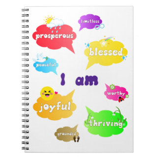 Caderno Espiral Eu Sou Afirmações Positivas Palavras Autoamor