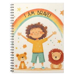 Caderno Espiral Eu Sou Corajoso - Afirmação para Crianças