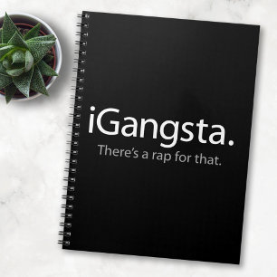 Caderno Espiral Eu sou Gângster - Diário do Amante de Música Rap S