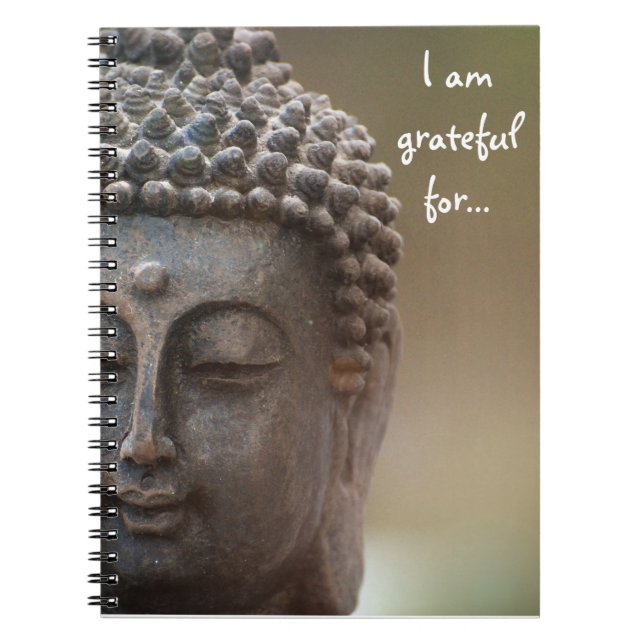 Caderno Espiral Eu sou grato para… Diário da gratitude com Buddha (Frente)