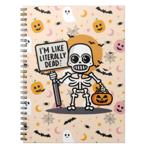 Caderno Espiral Eu sou Literalmente Morto, Dia das Bruxas de Diver