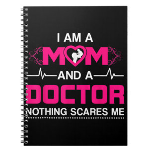 Caderno Espiral Eu sou mãe e médico, nada me assusta.