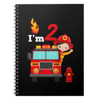 Caderno Espiral Eu sou o segundo aniversário do Motor de Fogo, Tod