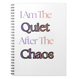 Caderno Espiral Eu Sou o Silêncio Depois do Caos