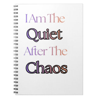 Caderno Espiral Eu Sou o Silêncio Depois do Caos