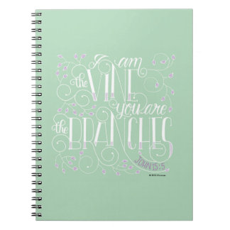 Caderno Espiral Eu sou o Vine. Você é o ramo.