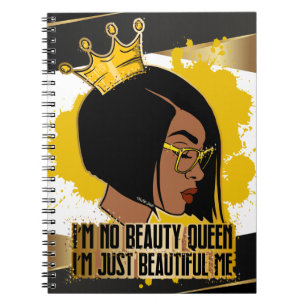 Caderno Espiral Eu sou simplesmente linda, melanina, mastigando mu