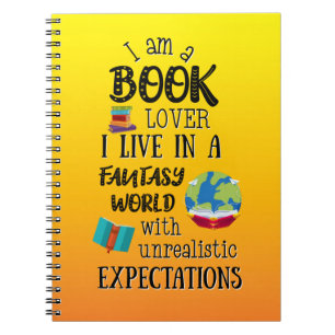 Caderno Espiral Eu sou um lover de livros em um mundo de fantasia