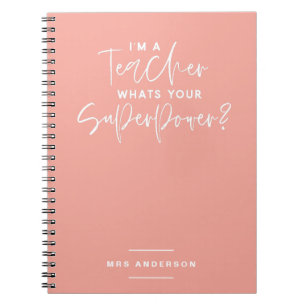 Caderno Espiral Eu sou um professor, o que sua superpotência?