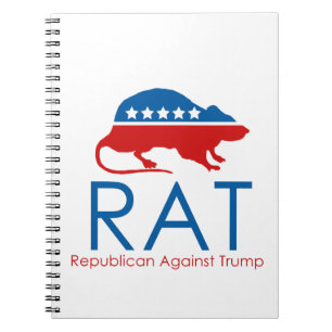 Caderno Espiral Eu sou um R.A.T. Republicano Contra Trump