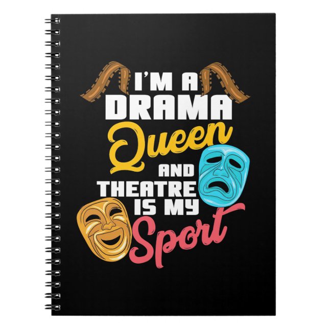 Caderno Espiral Eu Sou Uma Rainha De Drama (Frente)