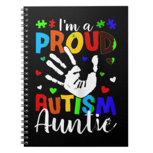 Caderno Espiral Eu sou uma tia-camisa do Autismo Orgulhosa. Engraç