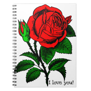 Caderno Espiral Eu Te Amo