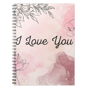 Caderno Espiral Eu te amo Diário