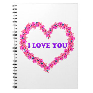 Caderno Espiral Eu Te Amo Notebook