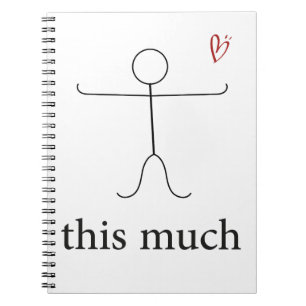 Caderno Espiral Eu te amo tanto, esposa, namorada, amigo