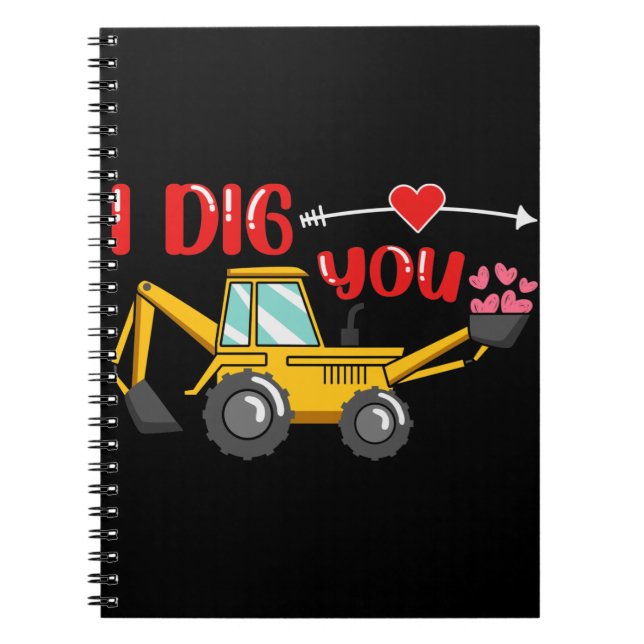 Caderno Espiral Eu Te Canto Namorados De Backhoe (Frente)