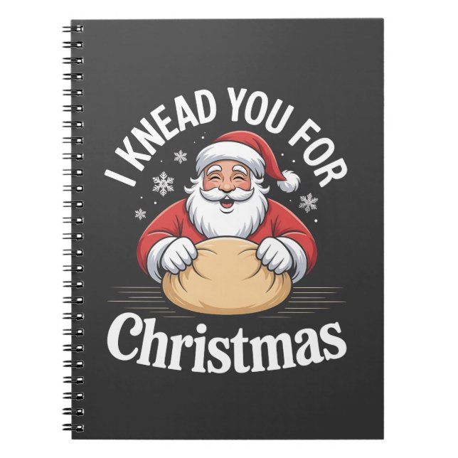 Caderno Espiral Eu Te Conheço Para A Padaria De Natal Xmas (Frente)