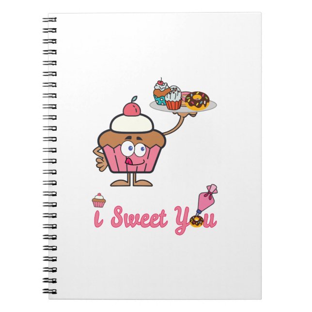 Caderno Espiral Eu te juro com um Cupcake (Frente)