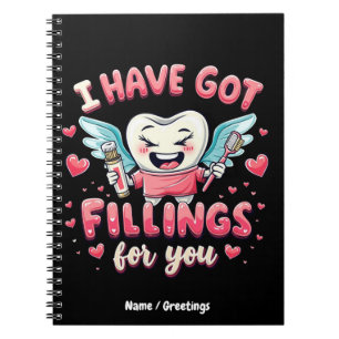 Caderno Espiral Eu Tenho Obturações Para Você Dentista Bonito Dia 